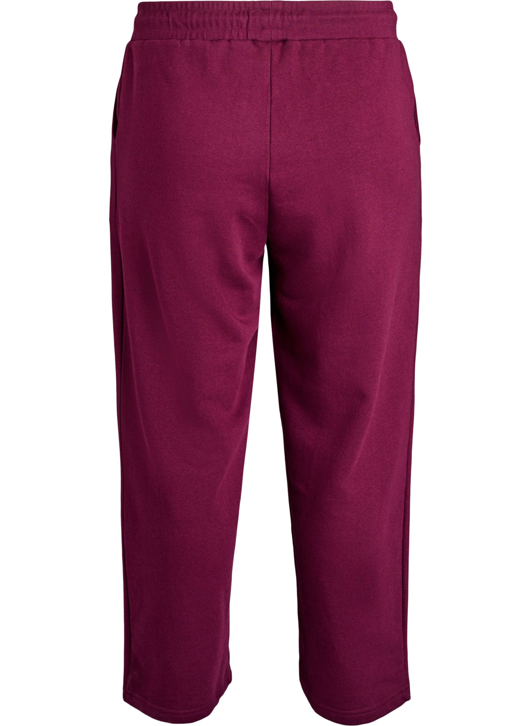 Zizzi Pantalon de jogging avec poches, Bordeaux fonc&eacute;, Packshot image number 1