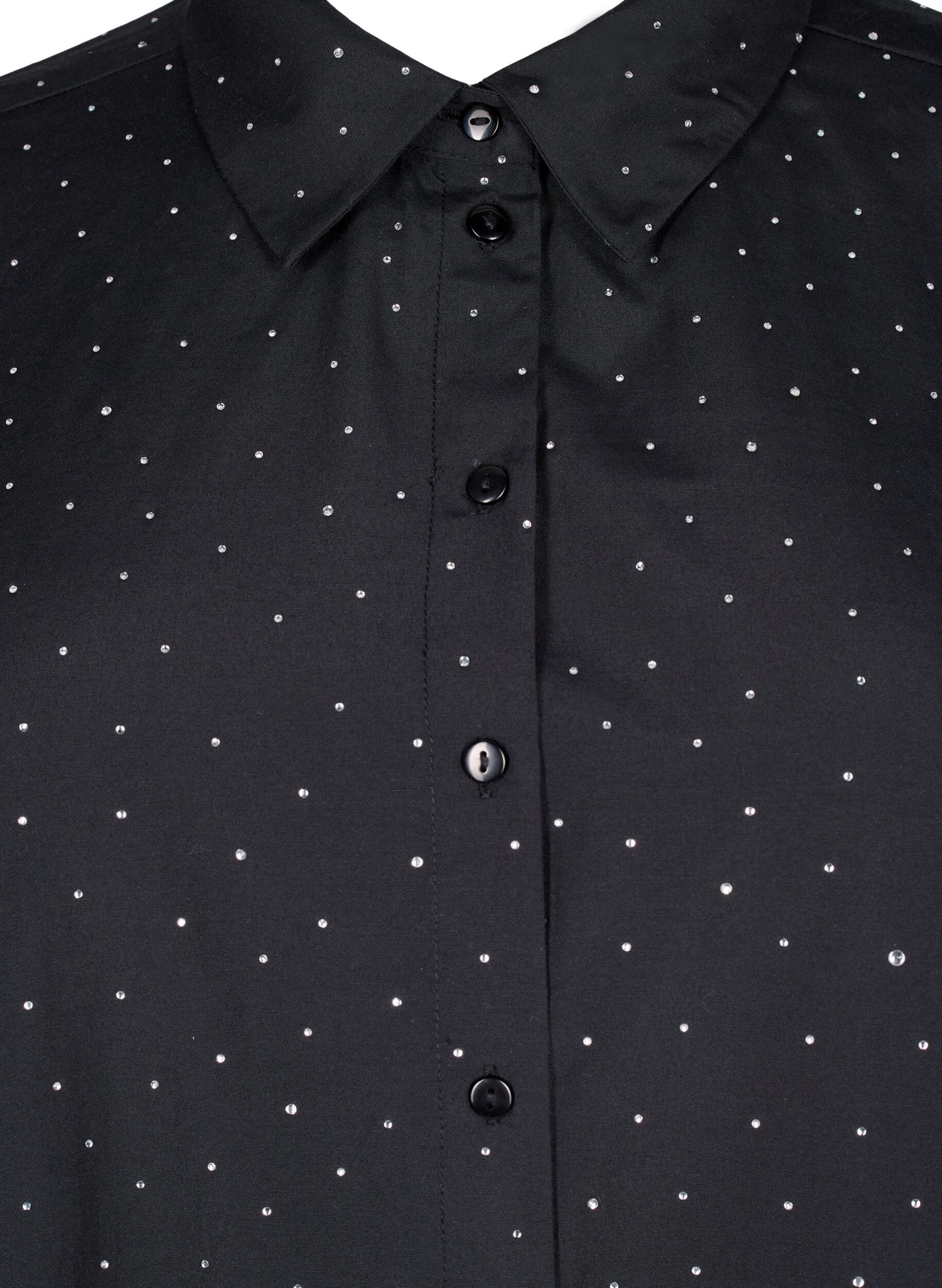 Zizzi Chemise avec des strass, Black, Packshot image number 2