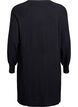 Robe courte en maille &agrave; manches raglan et couture centrale, Noir, Packshot image number 1