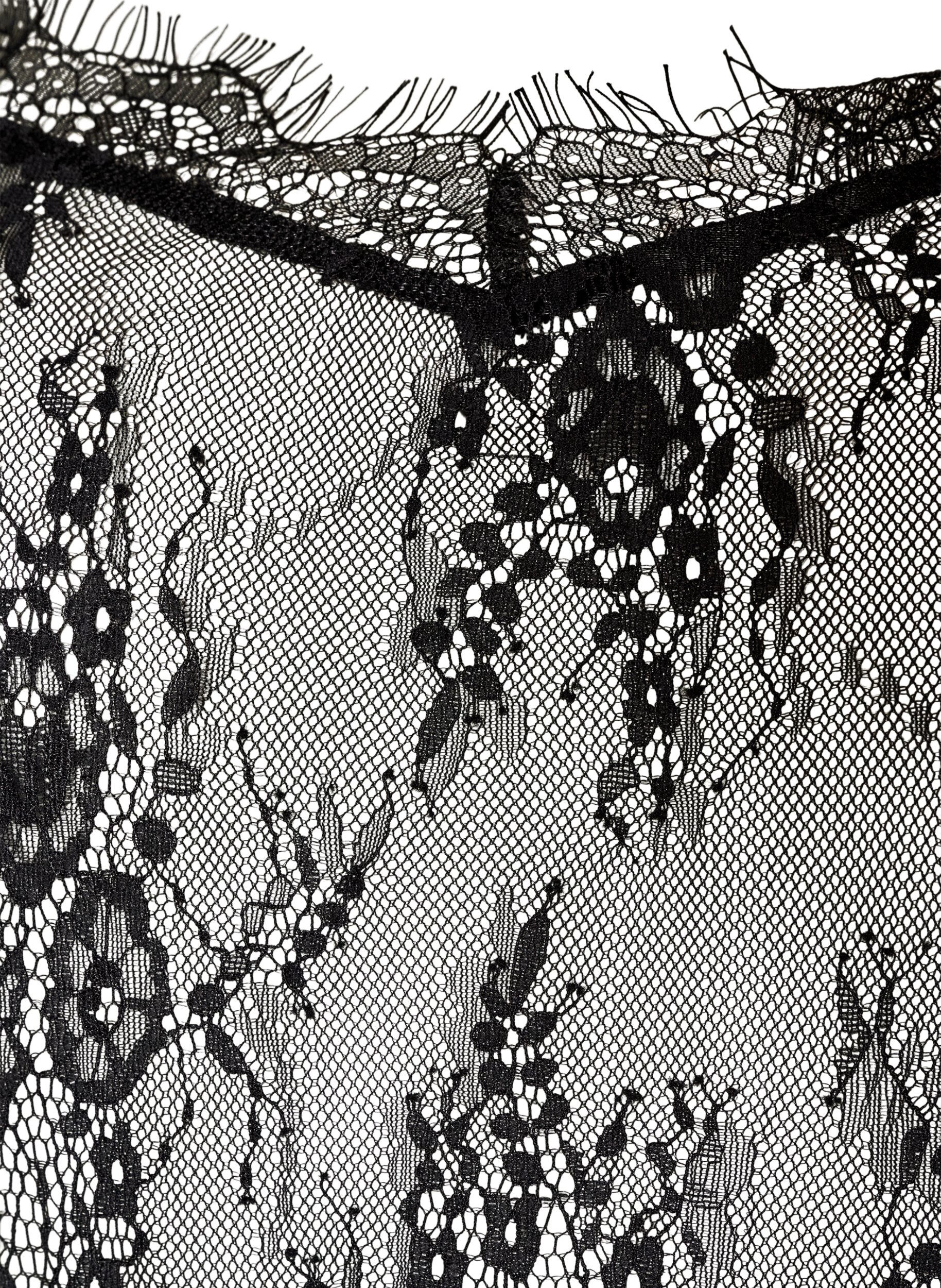 ZizziRobe en dentelle &agrave; coupe asym&eacute;trique, Noir, Packshot image number 2