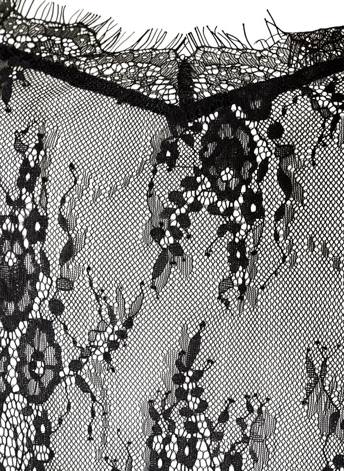 Robe en dentelle &agrave; coupe asym&eacute;trique, Noir, Packshot image number 2