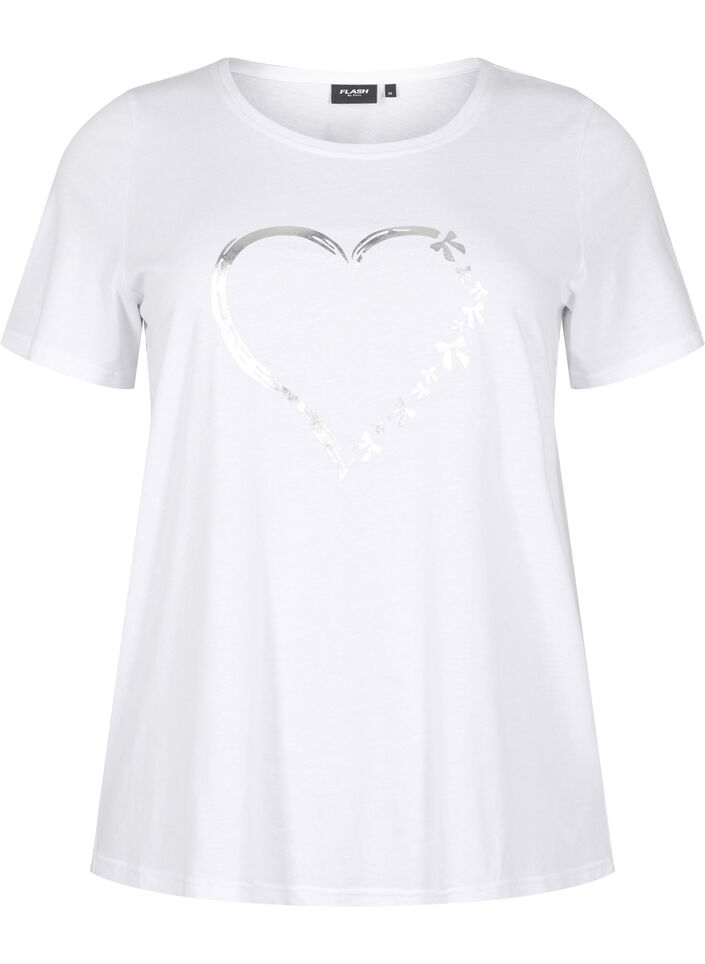 FLASH – T-shirt avec motif, Blanc, Packshot image number 0