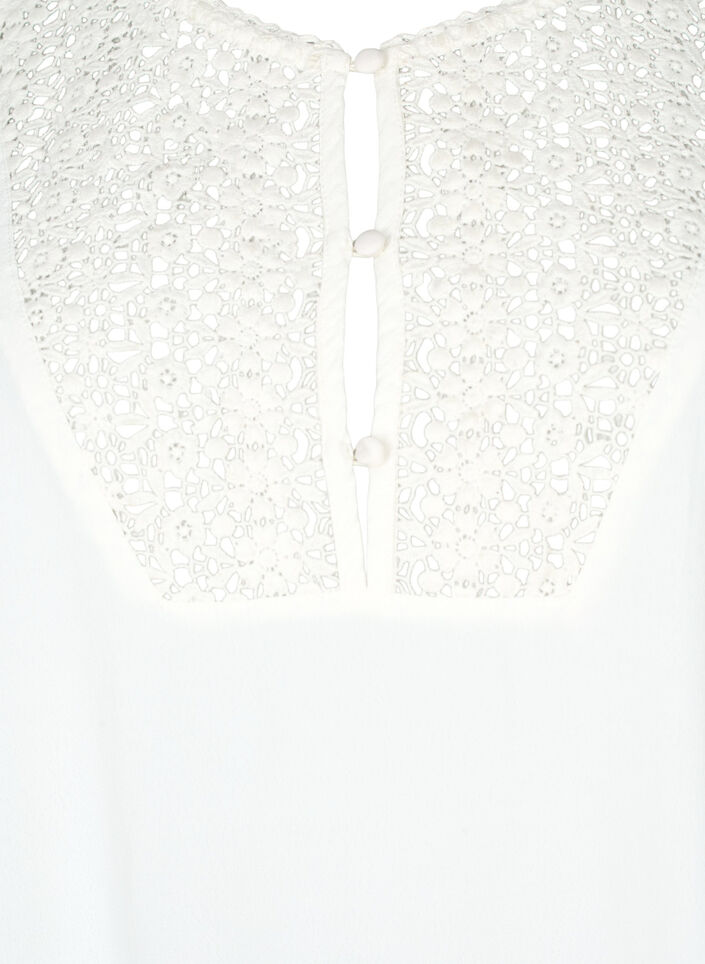 Blouse en viscose à manches mi-longues et détail brodé, Snow White, Packshot image number 2