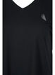 T-shirt de sport &agrave; manches courtes avec col en V, Noir, Packshot image number 2