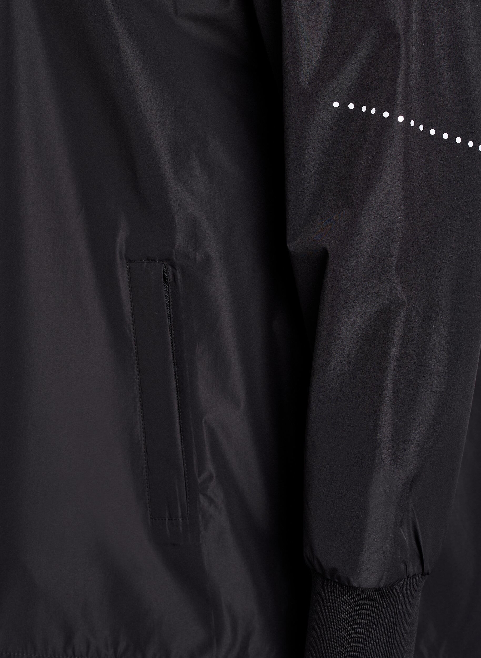 Zizzi Veste de pluie avec d&eacute;tails r&eacute;fl&eacute;chissants, Noir, Packshot image number 3