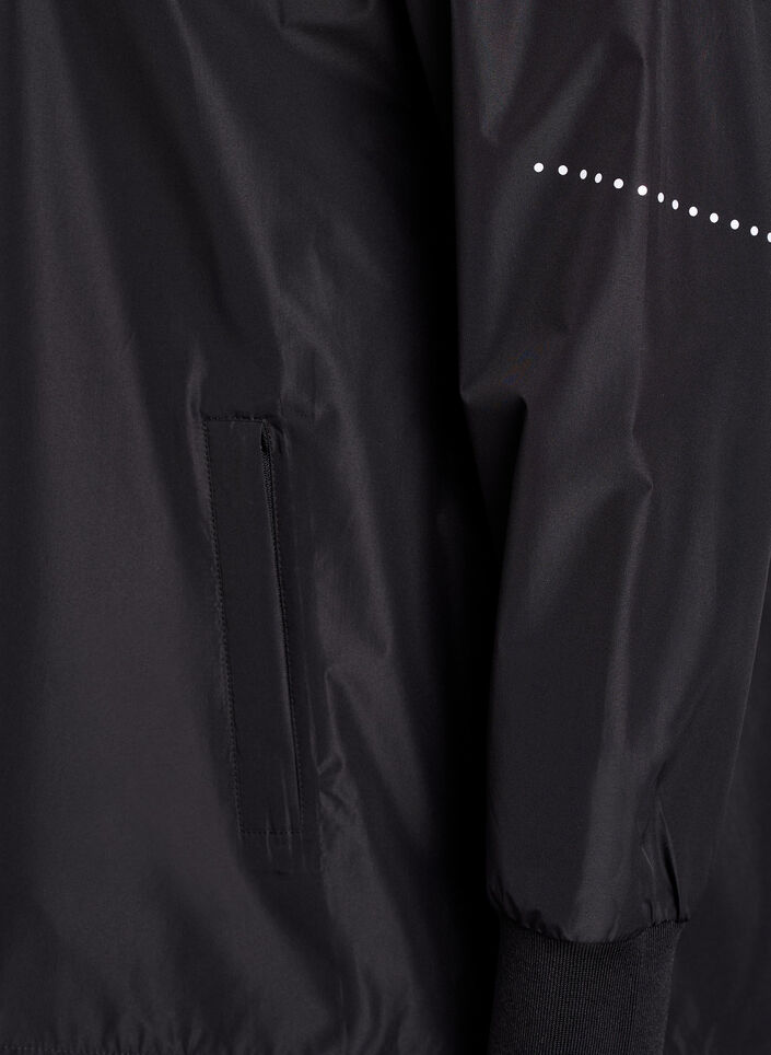 Veste de pluie avec d&eacute;tails r&eacute;fl&eacute;chissants, Noir, Packshot image number 3