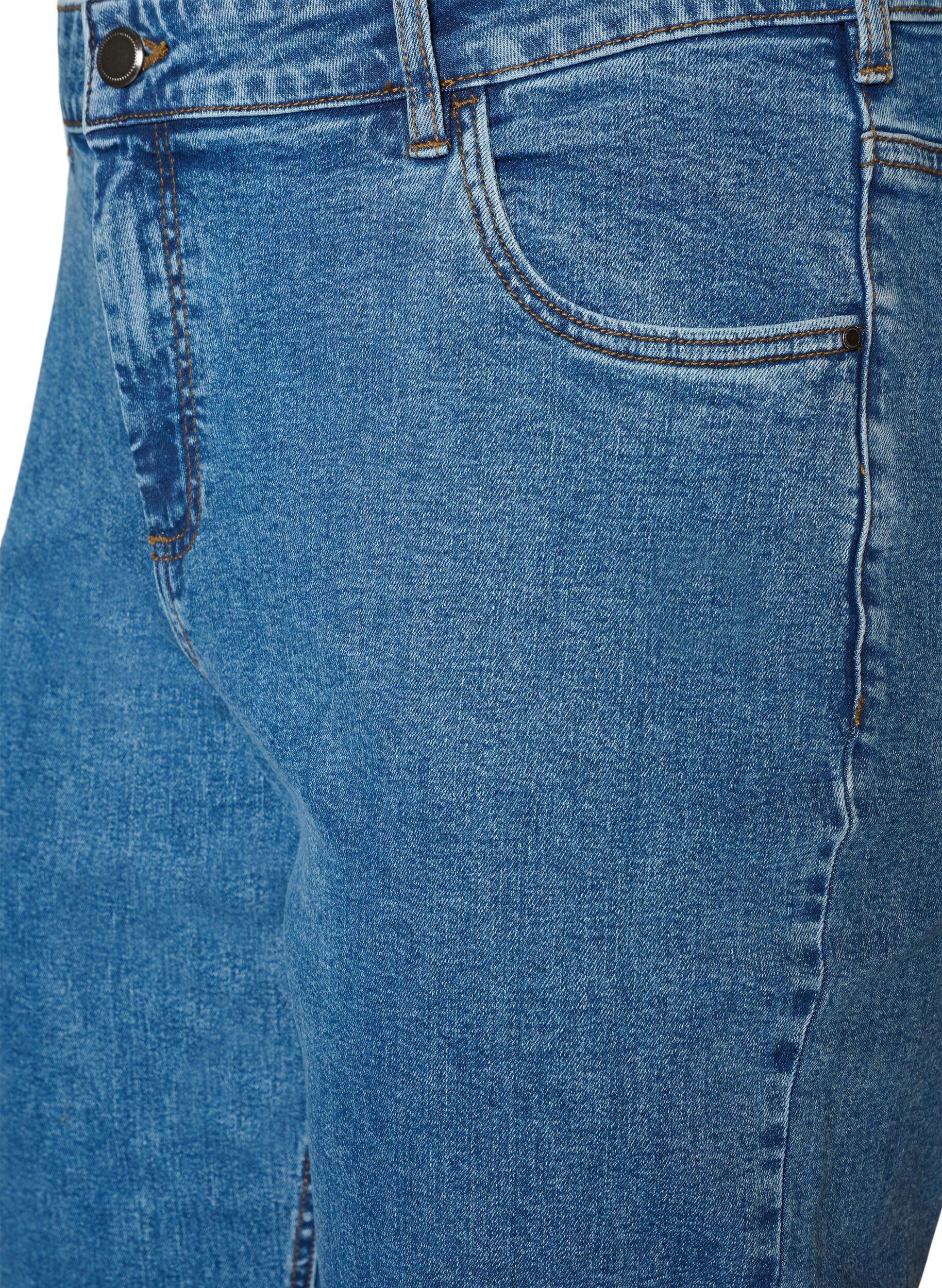 ZizziVera jeans cropped &agrave; coupe droite, Bleu, Packshot image number 2