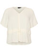 Blouse avec texture et lien &agrave; la taille, Vanille, Packshot image number 0