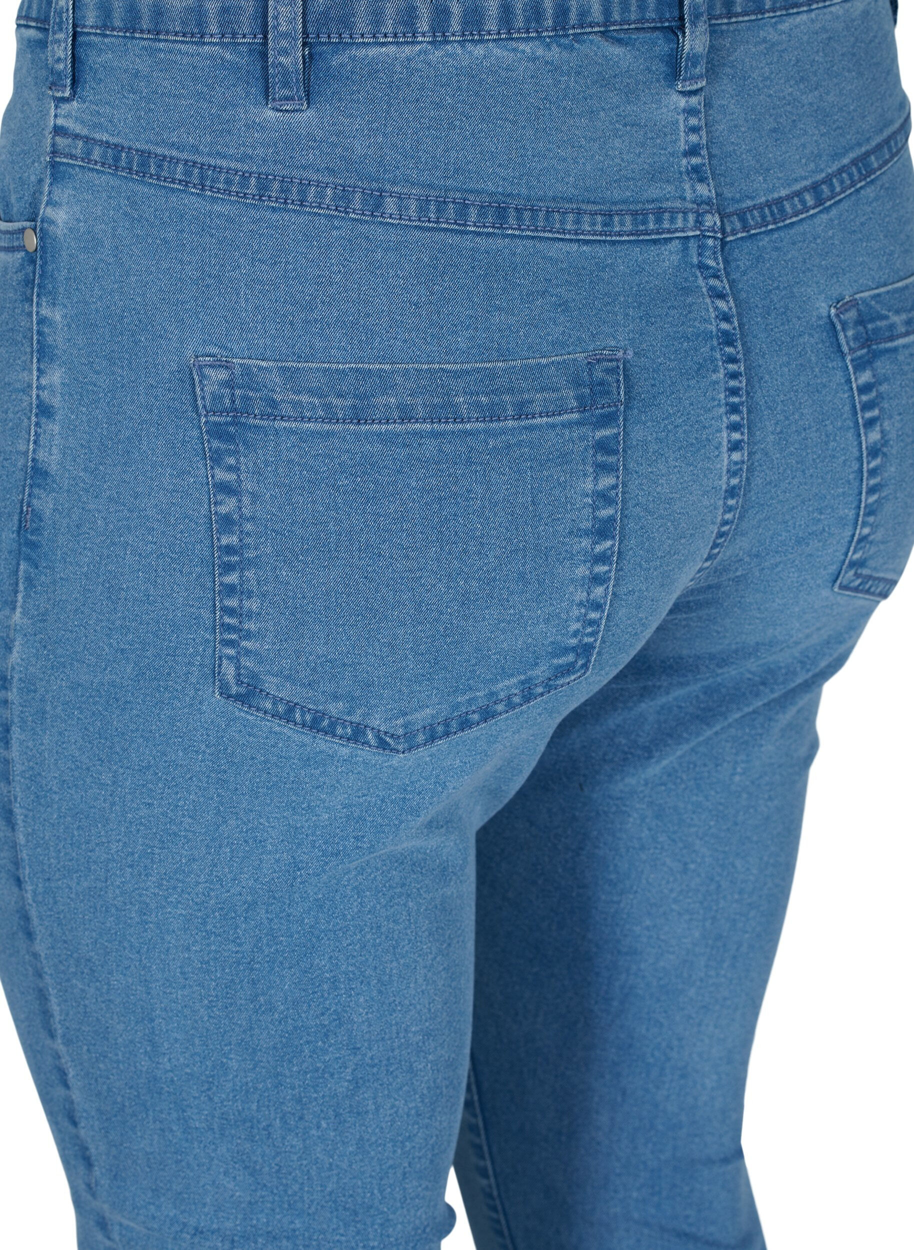Zizzi Jean Amy super slim taille haute, Bleu Clair, Packshot image number 3