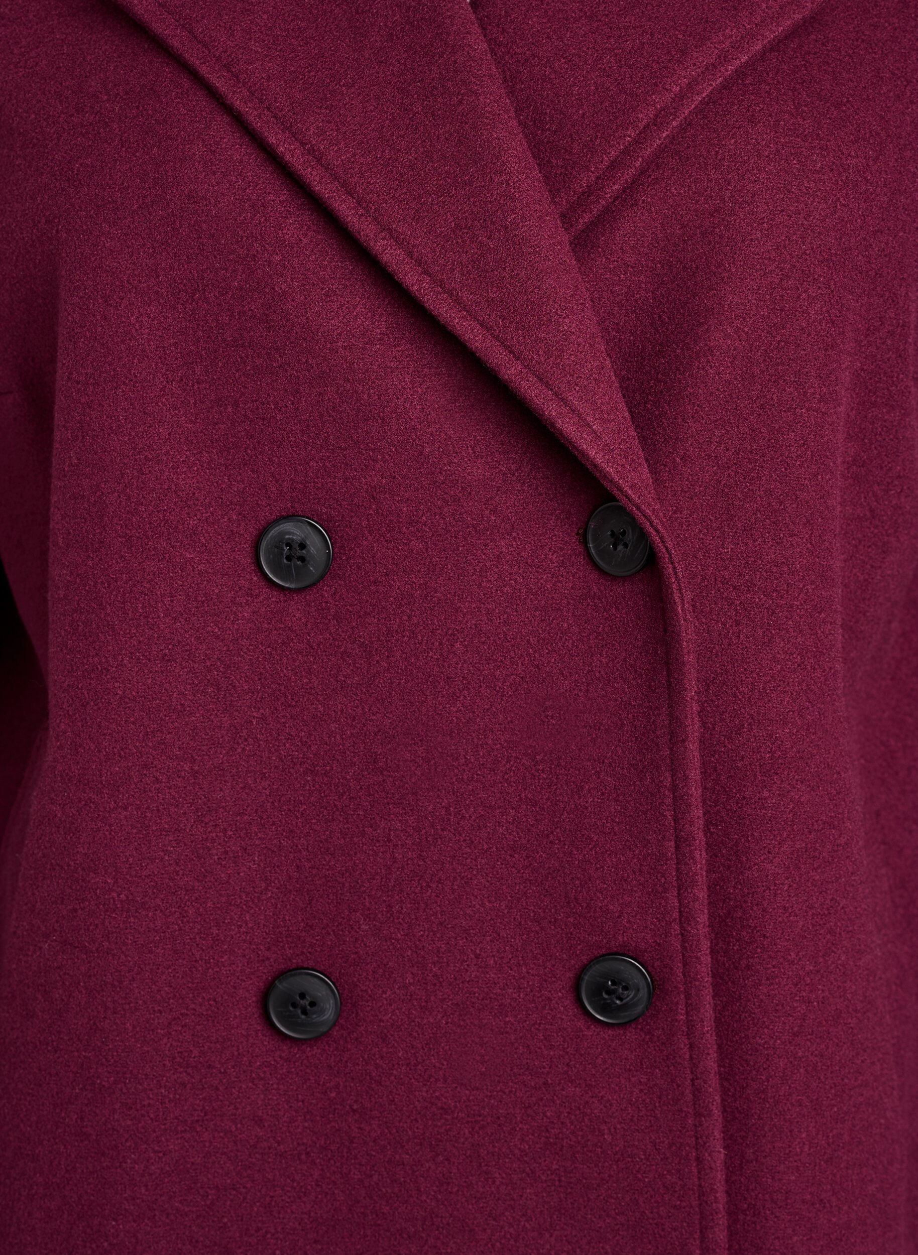 Zizzi Manteau court avec fermeture &agrave; double-boutonnage, Bordeaux fonc&eacute;, Packshot image number 2
