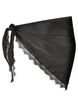 Foulard en satin avec ourlet en dentelle, Noir, Packshot image number 0