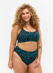 Culotte de bikini à taille haute, Teal Leopard, Model image number 0