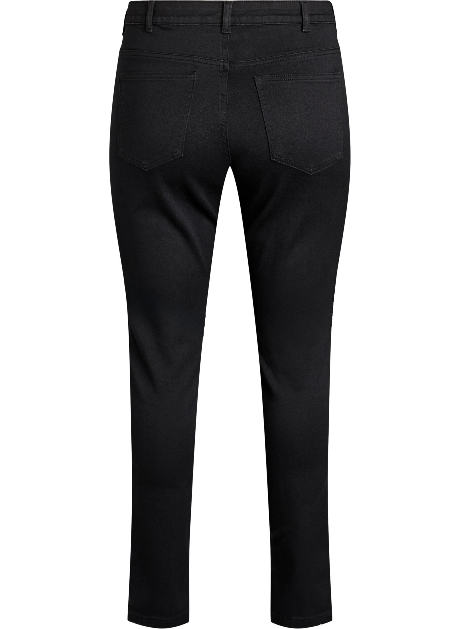 Zizzi Emily jeans slim fit taille normale, Noir, Packshot image number 1