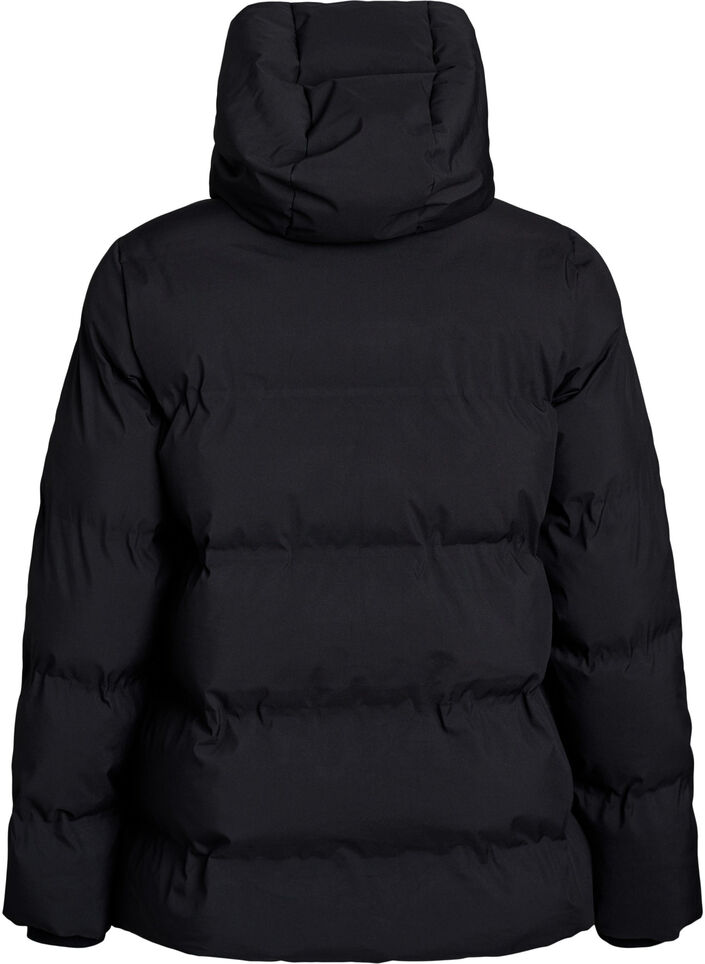Doudoune courte avec capuche amovible, Noir, Packshot image number 1