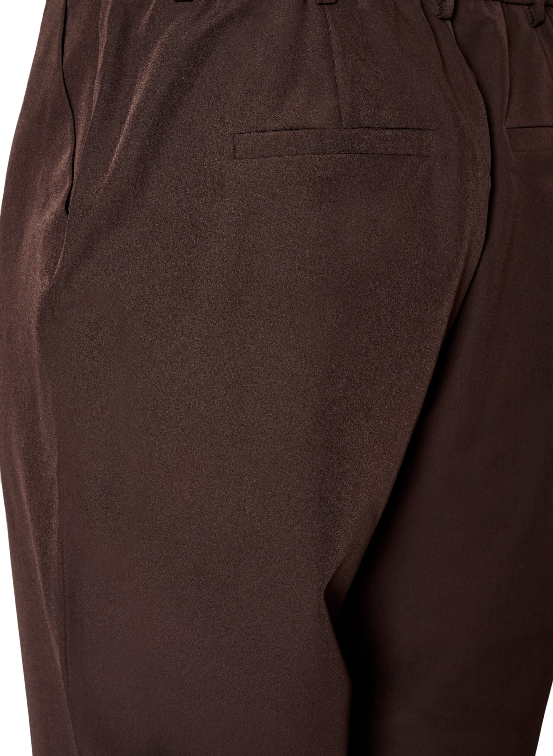 ZizziPantalon avec poches et jambes droites, Marron, Packshot image number 3