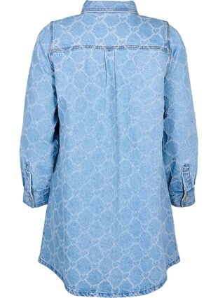 Robe en denim avec motif déchiré, Blue denim, Packshot image number 1