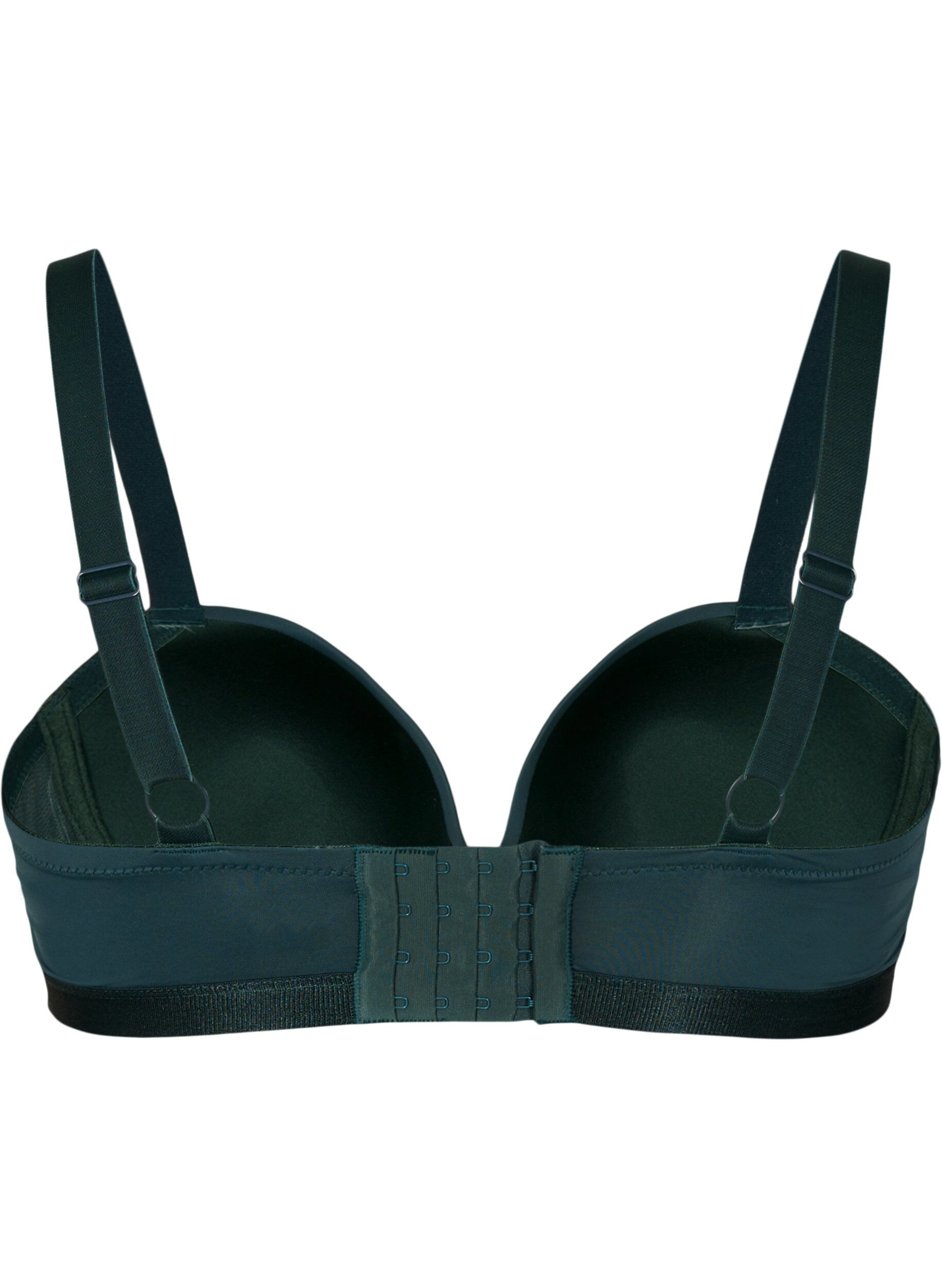 Zizzi Soutien-gorge moul&eacute; avec r&eacute;sille, Vert fonc&eacute;, Packshot image number 1