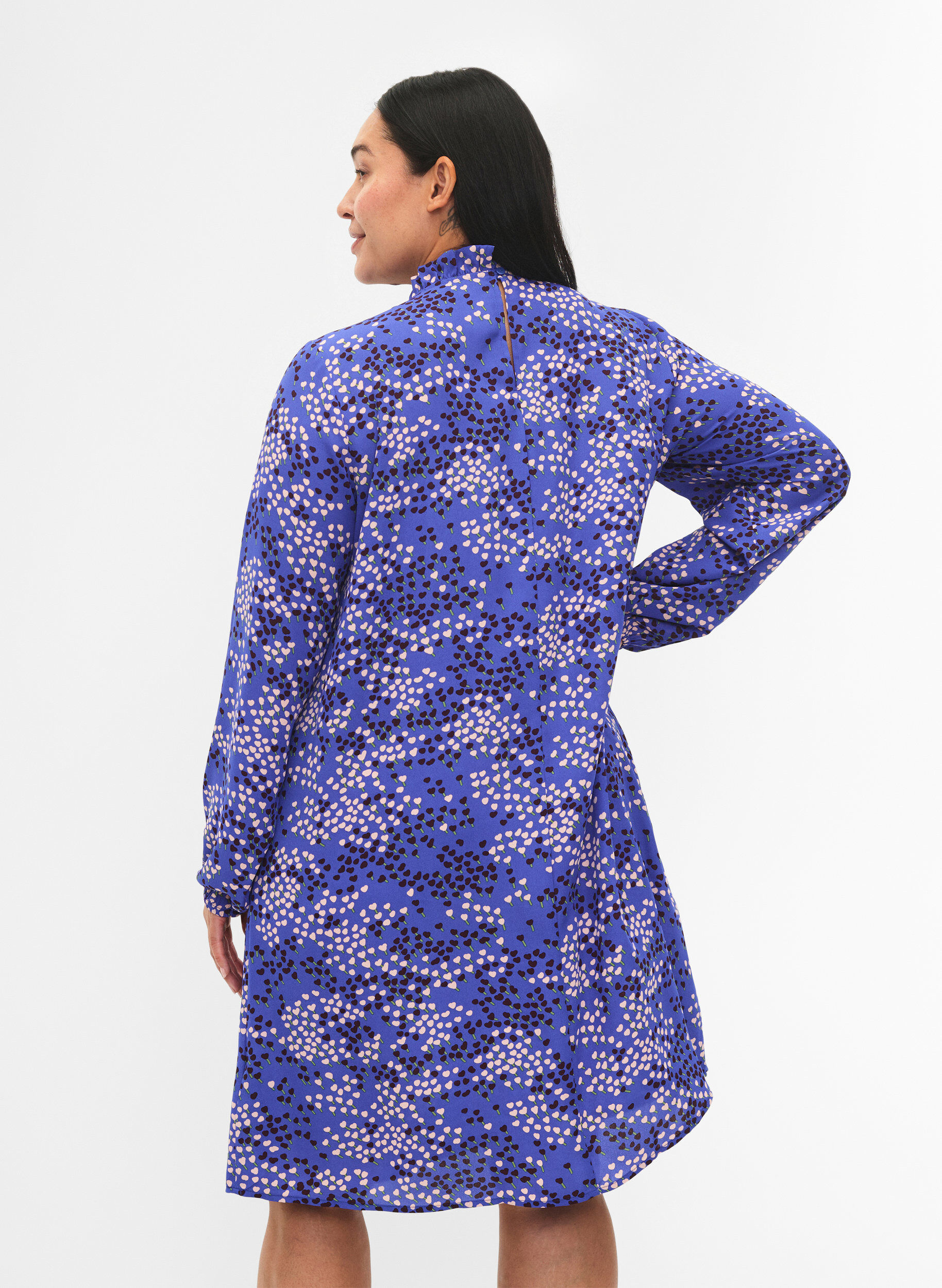 Zizzi FLASH - Robe &agrave; manches longues avec imprim&eacute;, Dazzling Blue AOP, Model image number 1