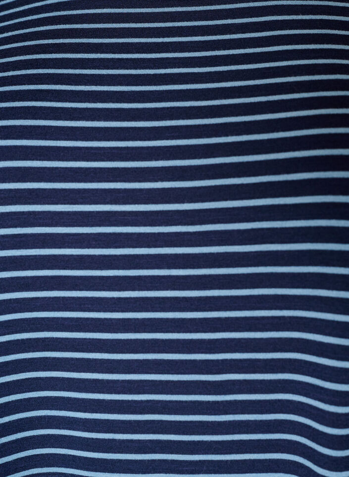 T-shirt ray&eacute; en viscose avec un col rond, Bleu, Packshot image number 2