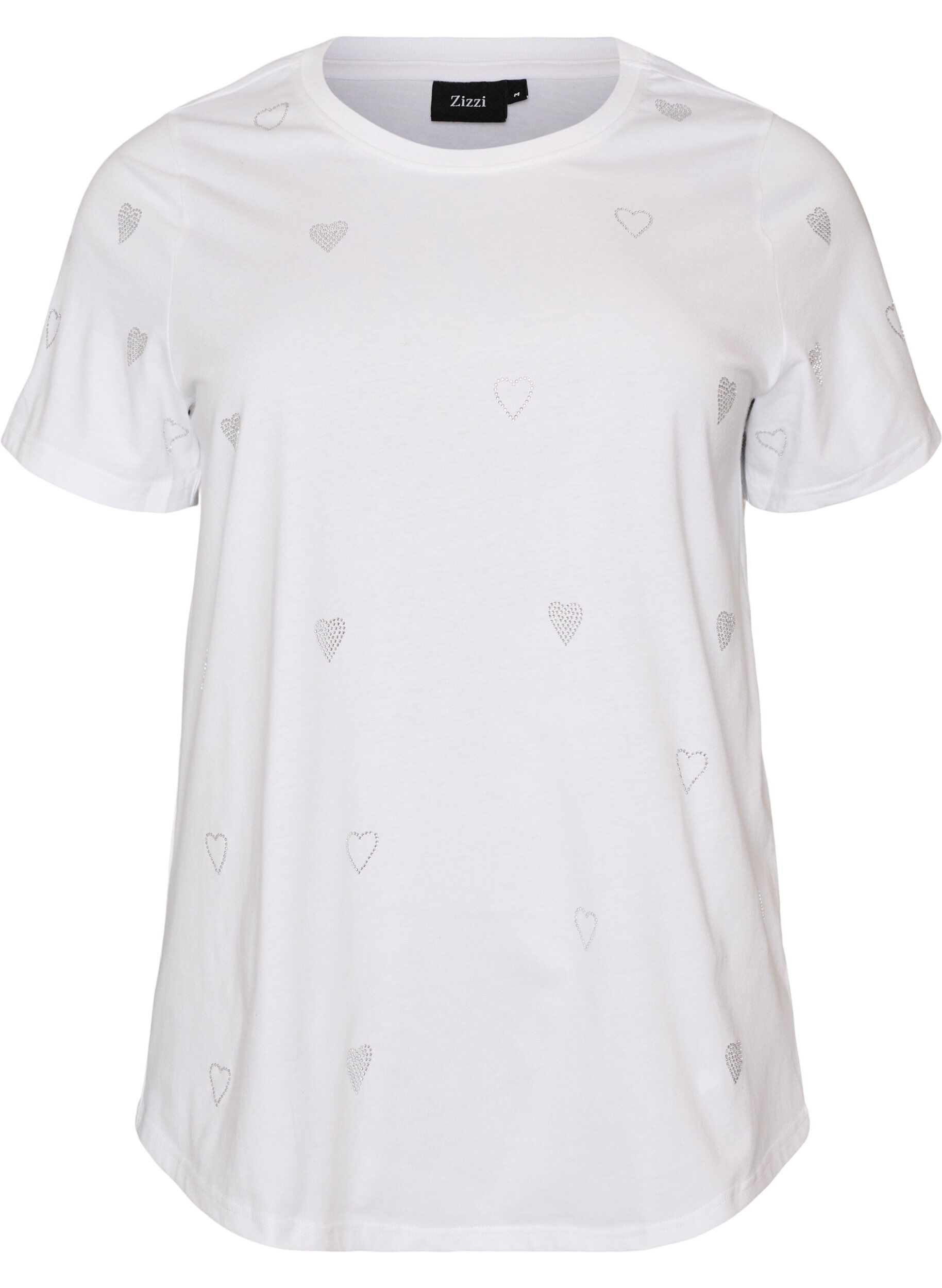 T-shirt en coton bio avec des c&oelig;urs