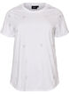 T-shirt en coton bio avec des c&oelig;urs, Blanc, Packshot image number 0