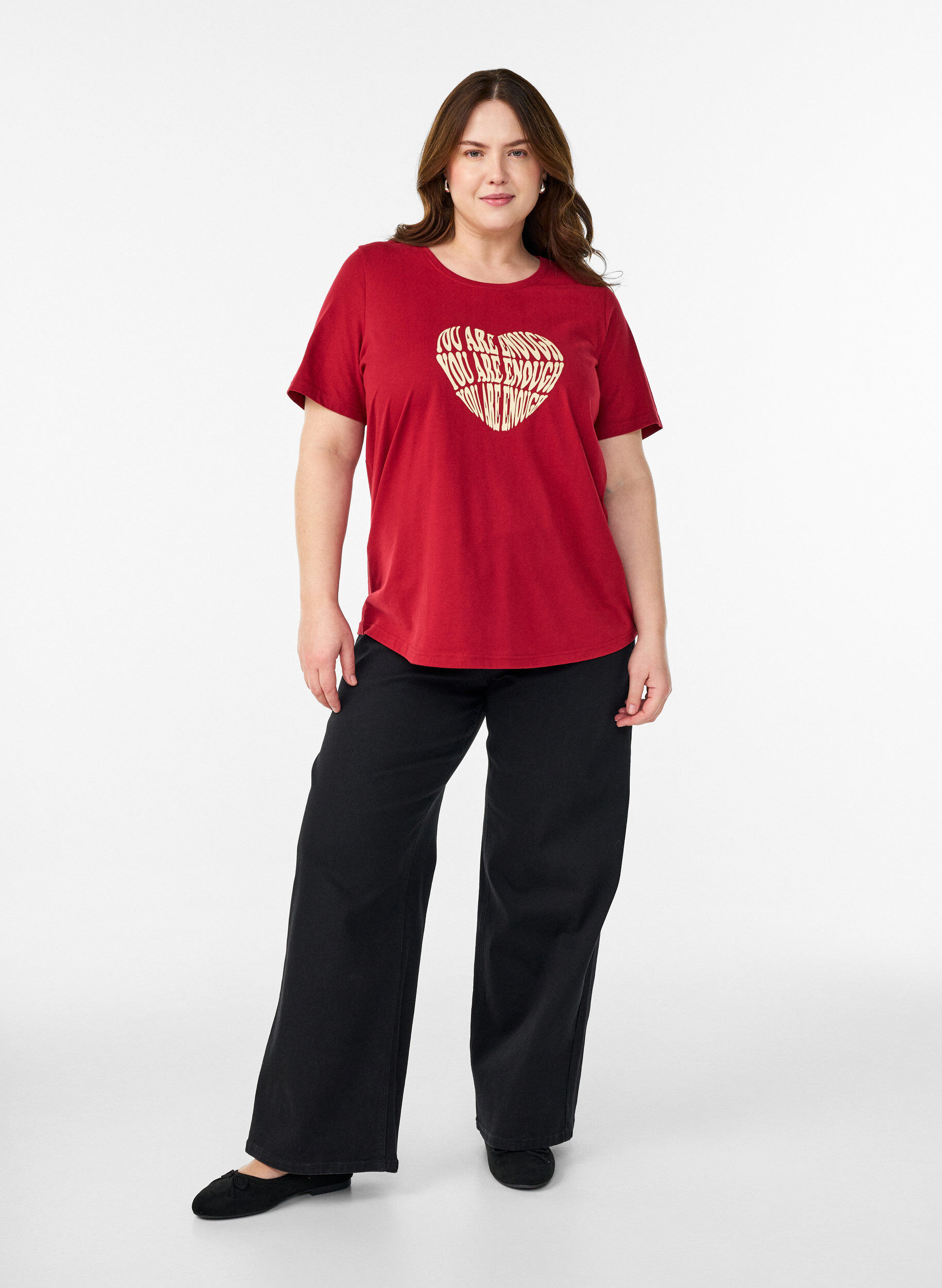 ZizziT-shirt imprim&eacute;, Rouge, Model image number 1