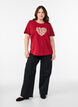 T-shirt imprim&eacute;, Rouge, Model image number 1
