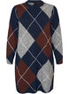 Robe en maille &agrave; grands carreaux, Bleu, Packshot image number 0
