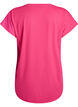 T-shirt de sport &agrave; manches courtes et col en V, Rose, Packshot image number 1