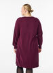 Robe courte en maille &agrave; manches raglan et couture centrale, Bordeaux, Model image number 2