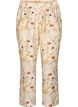 Pantalon taille haute en viscose &agrave; imprim&eacute; floral, Beige, Packshot image number 0