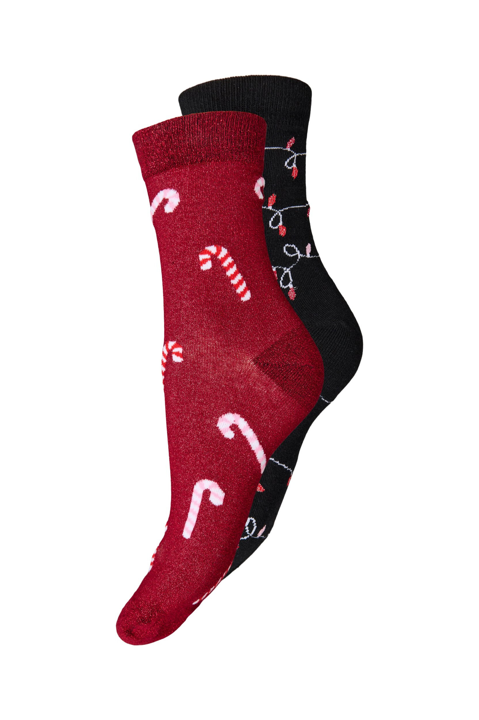ZizziLot de 2 paires de chaussettes de No&euml;l, Rouge, Packshot image number 0