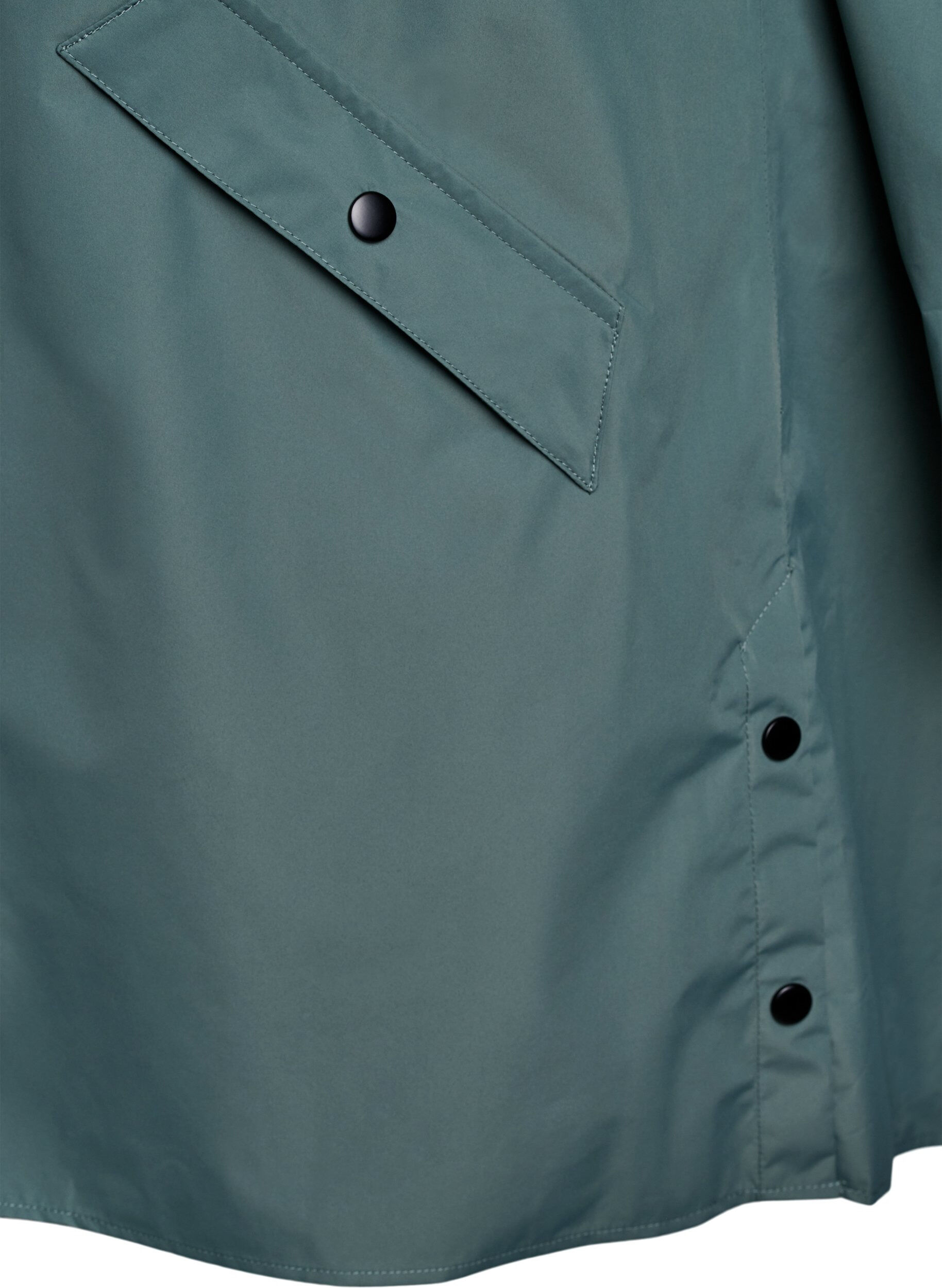 Zizzi Veste de pluie avec poches et capuche, Vert fonc&eacute;, Packshot image number 3