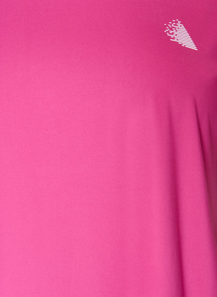 T-shirt de sport couleur unie, Rose, Packshot image number 2