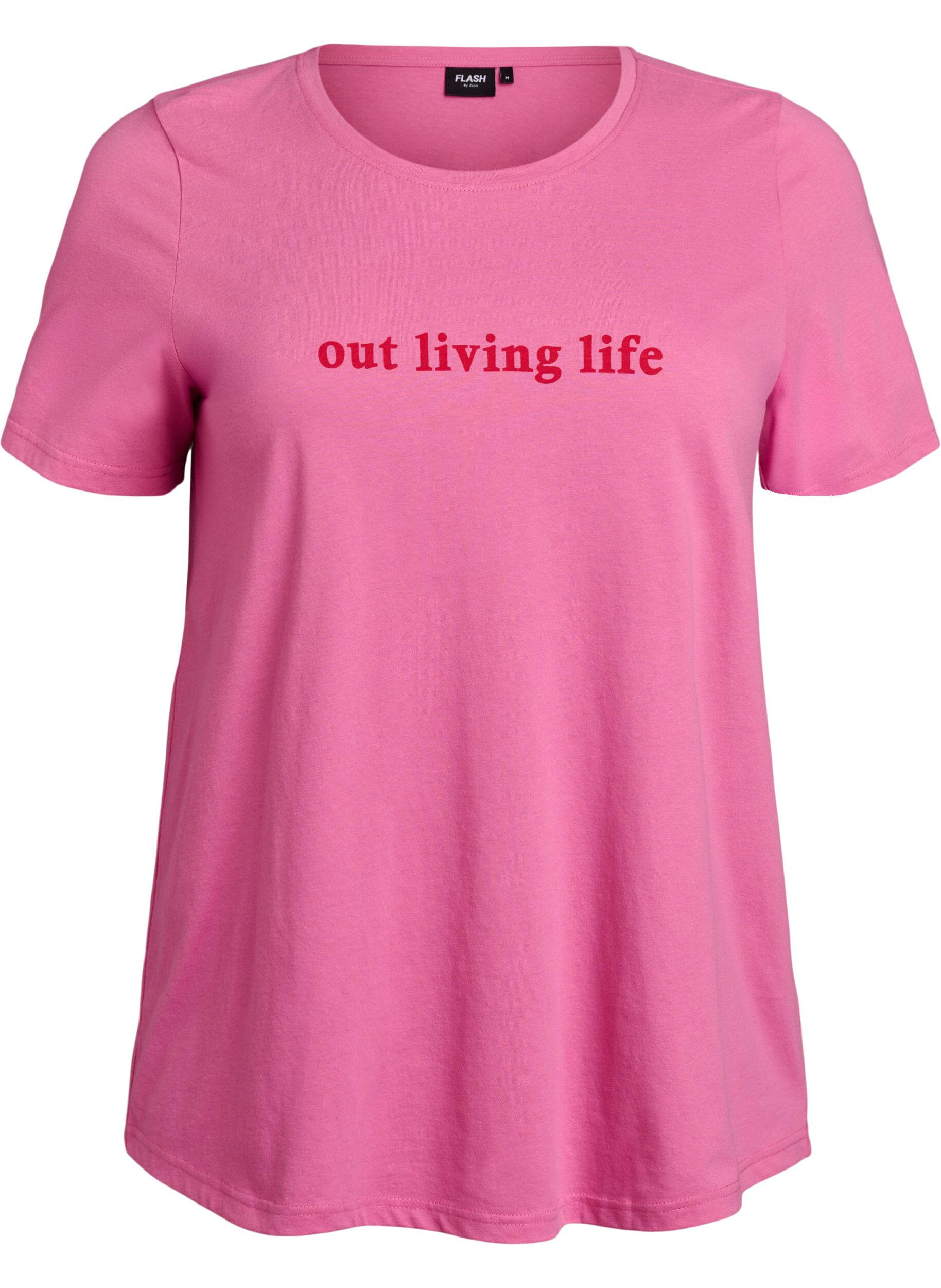 ZizziT-shirt imprim&eacute;, Rose, Packshot image number 0