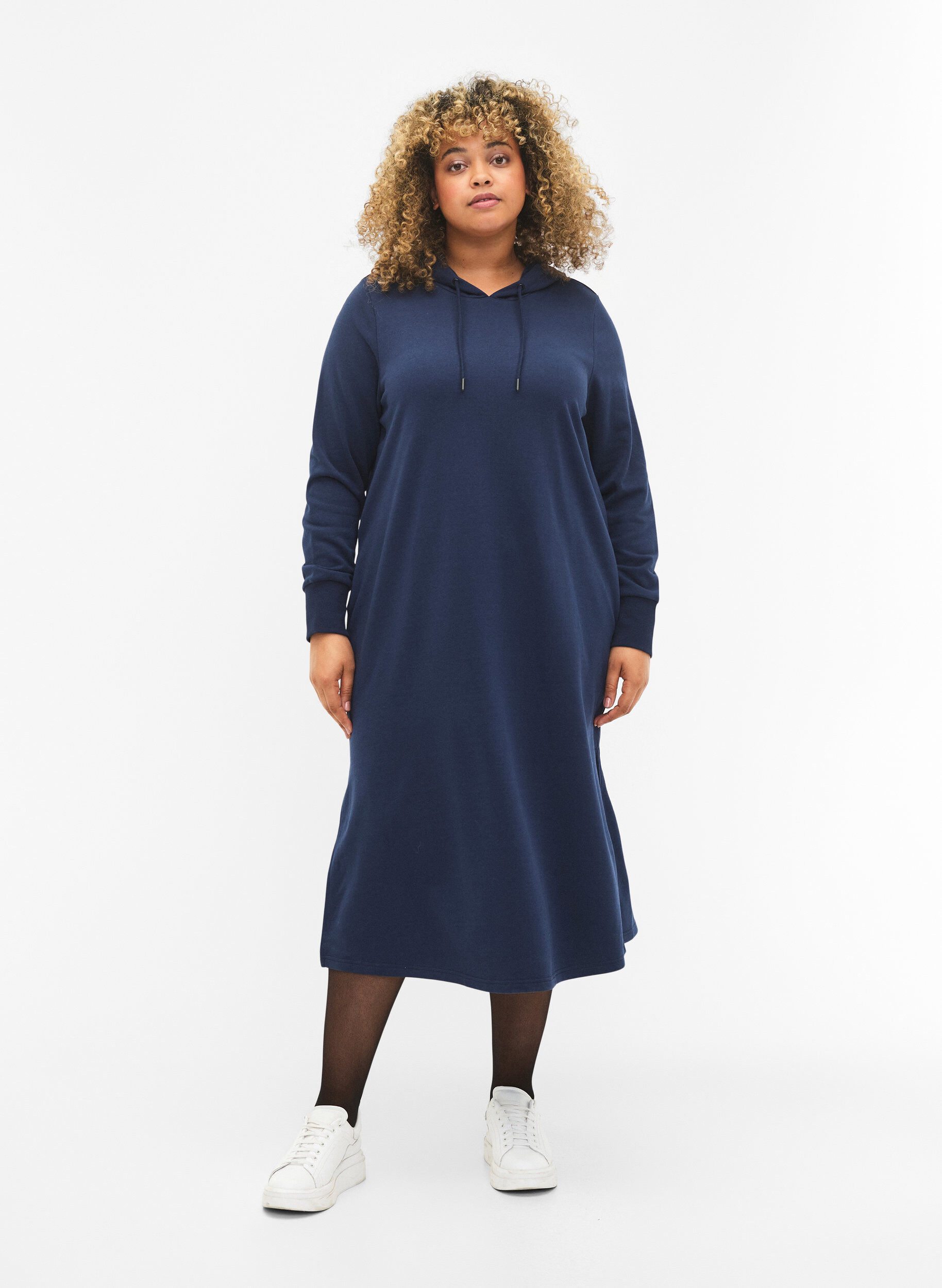 Zizzi Robe sweat-shirt &agrave; capuche, Dress Blues, Model image number 0