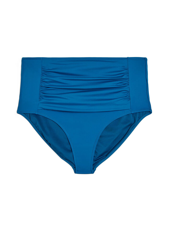 Bas de bikini &agrave; taille haute, Bleu, Packshot image number 0