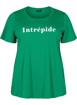 T-shirt en coton à manches courtes avec imprimé, Jolly Green, Packshot image number 0
