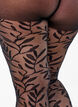 Collants 25 deniers avec des motifs de feuilles, Black, Packshot image number 2