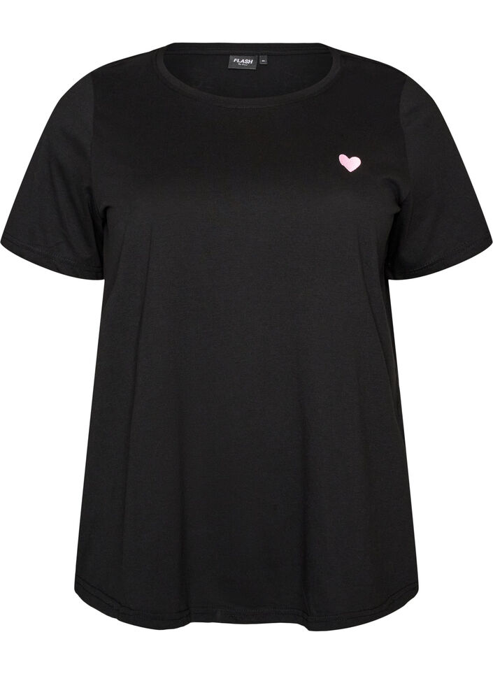 T-shirt imprim&eacute;, Noir, Packshot image number 0