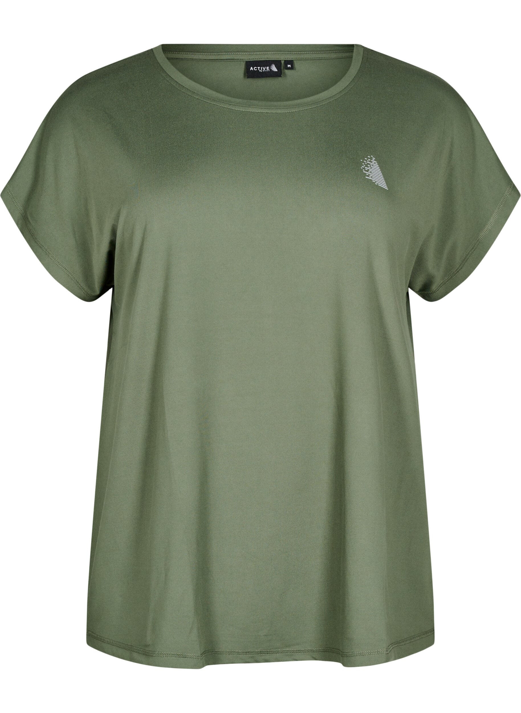 Zizzi T-shirt de sport uni, Vert, Packshot image number 0