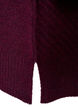 Robe courte en maille avec un motif textur&eacute; en V, Bordeaux, Packshot image number 3