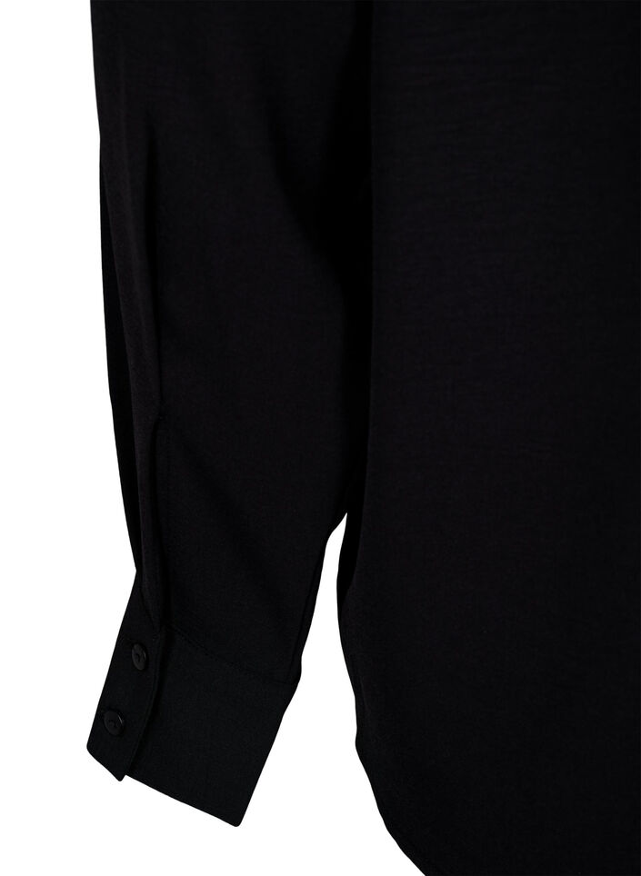 Chemisier avec d&eacute;tail en dentelle, Black, Packshot image number 3