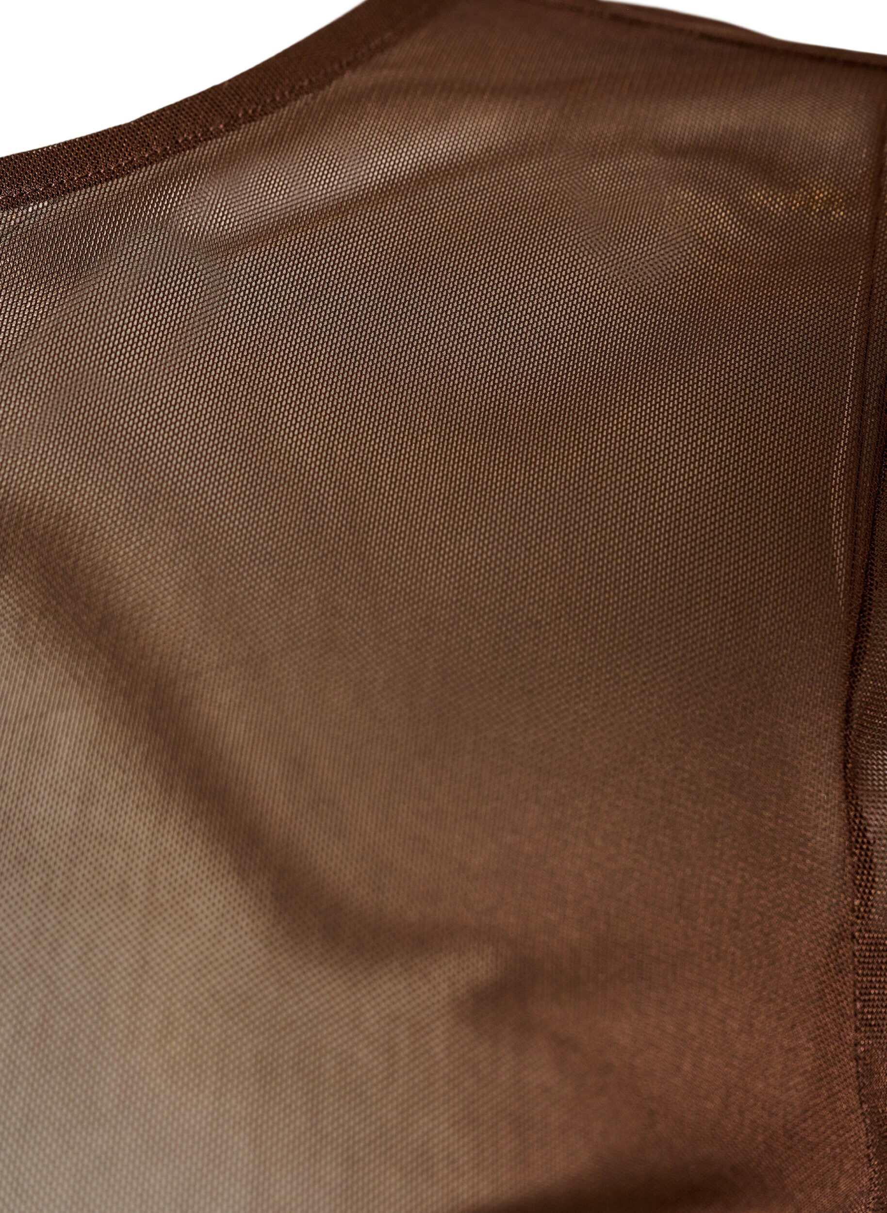 ZizziTop en maille avec manches courtes et col rond, Marron, Packshot image number 2