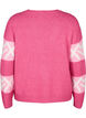 Pull en maille rayé avec motif graphique, Raspberry Rose Comb, Packshot image number 1