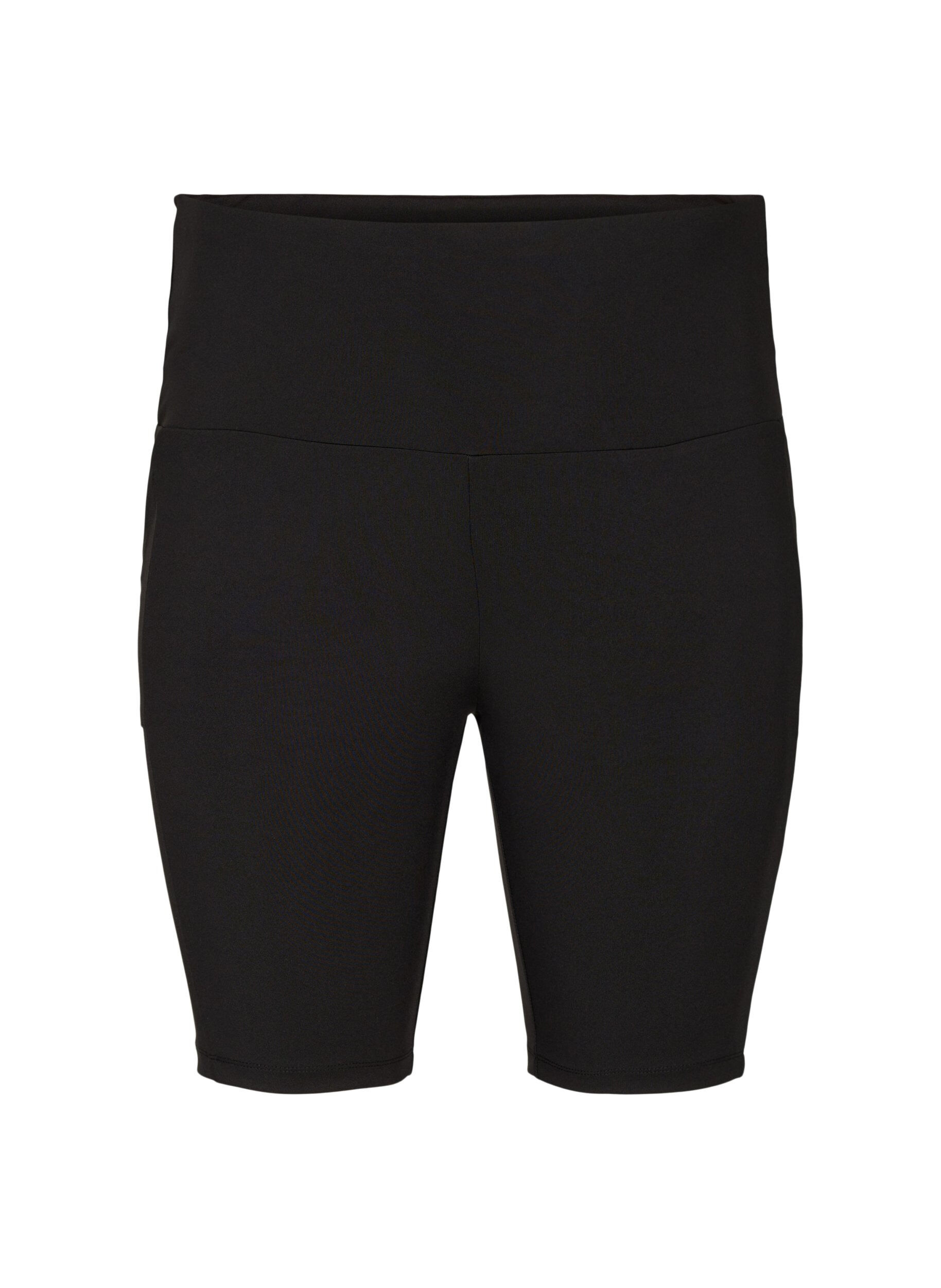 Zizzi Short &agrave; taille haute, ajust&eacute; avec poches, Black, Packshot image number 0