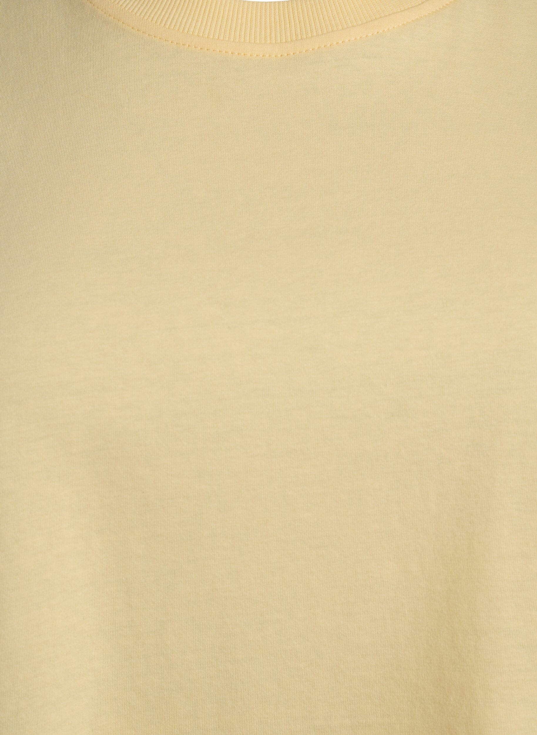 ZizziT-shirt basique en coton &agrave; col rond, Jaune clair, Packshot image number 2