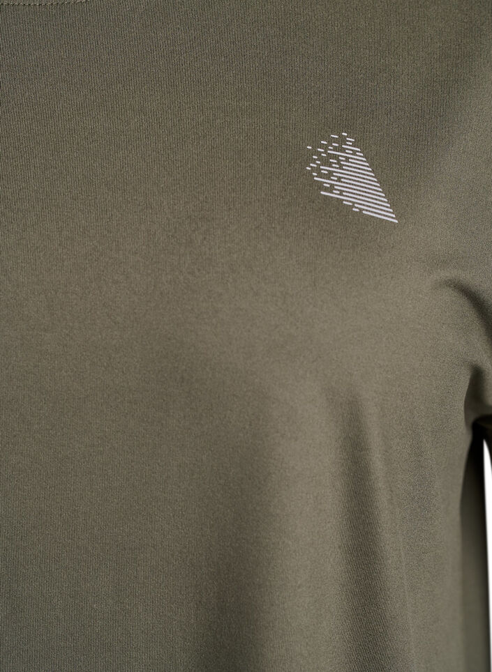 T-shirt de sport couleur unie, Vert, Packshot image number 2