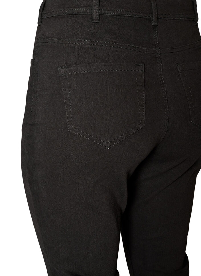 Jean taille haute avec coupe bootcut, Noir, Packshot image number 3