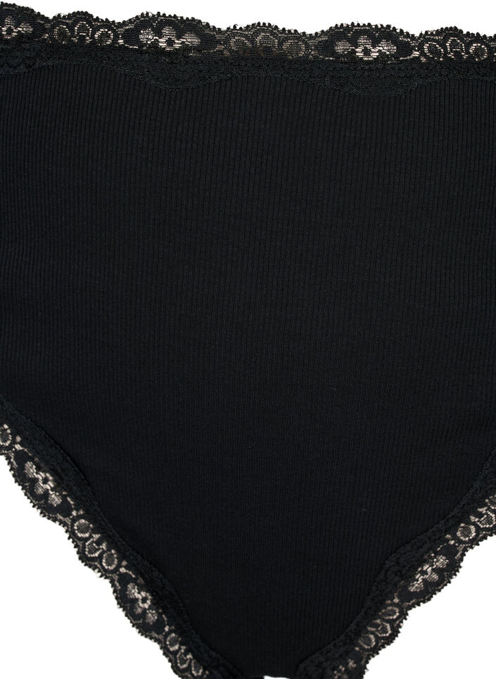 String en coton, paquet de 3, Black, Packshot image number 3